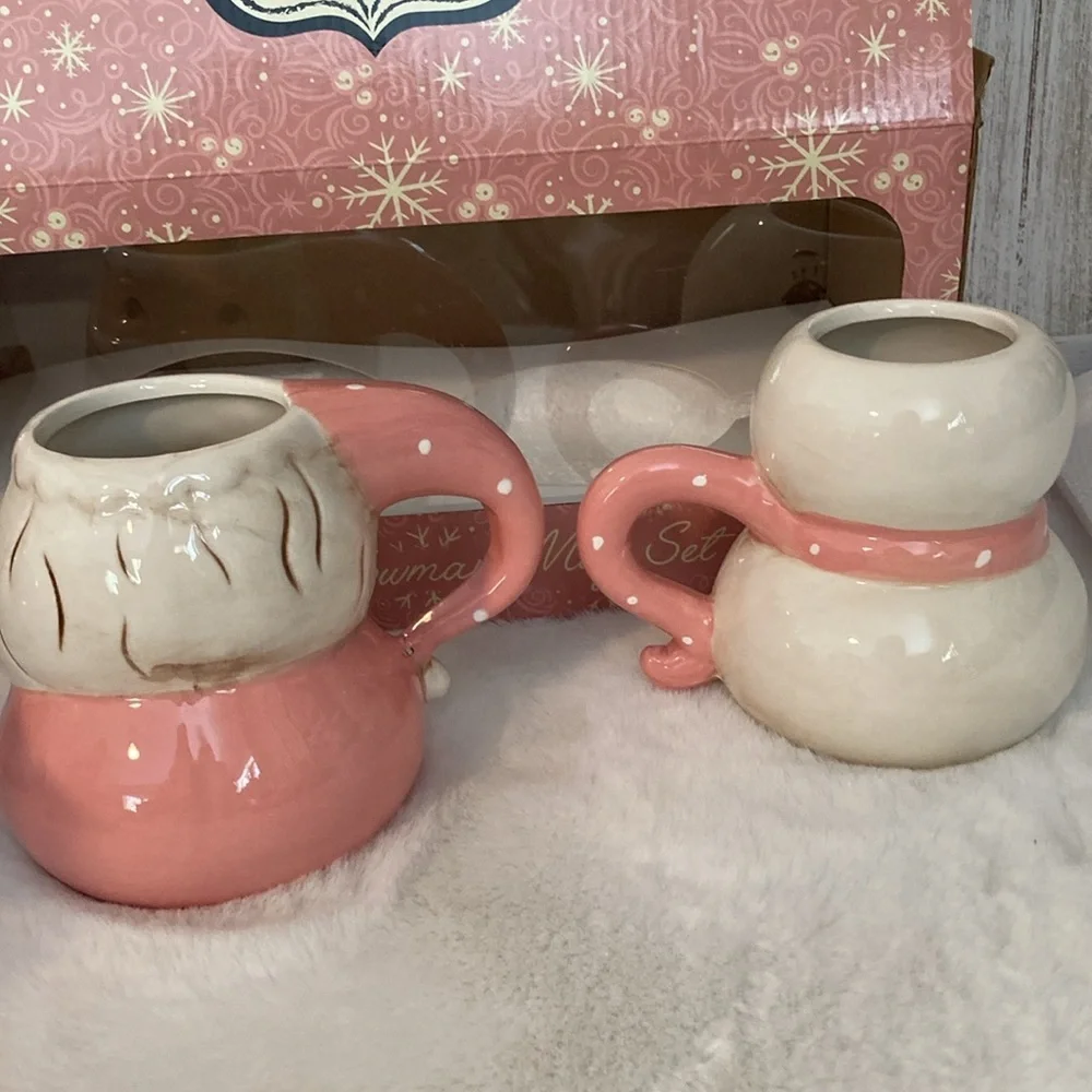 Johanna Parker Santa and Snowman Mug Set